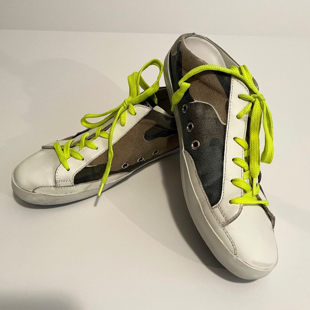 Golden Goose Canvas Superstar Slip-Ons with Black Leather Star US 11/EU41